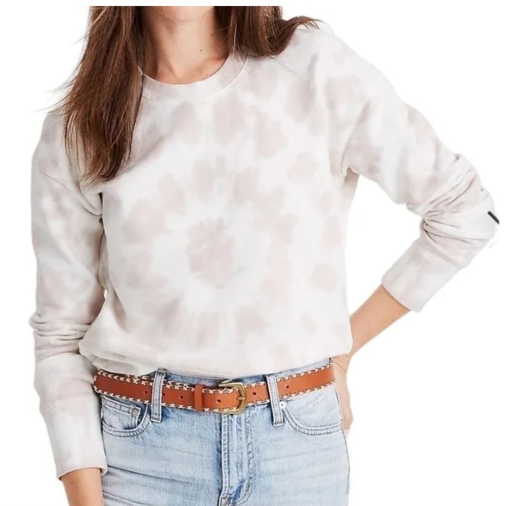 Madewell White Peach Tie Dye Sweatshirt